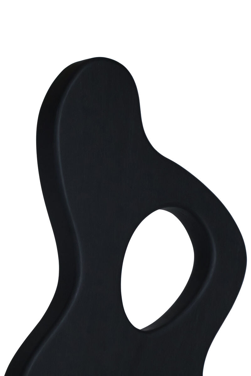 Black Wood Organic Sculpture with Black Base | Westo