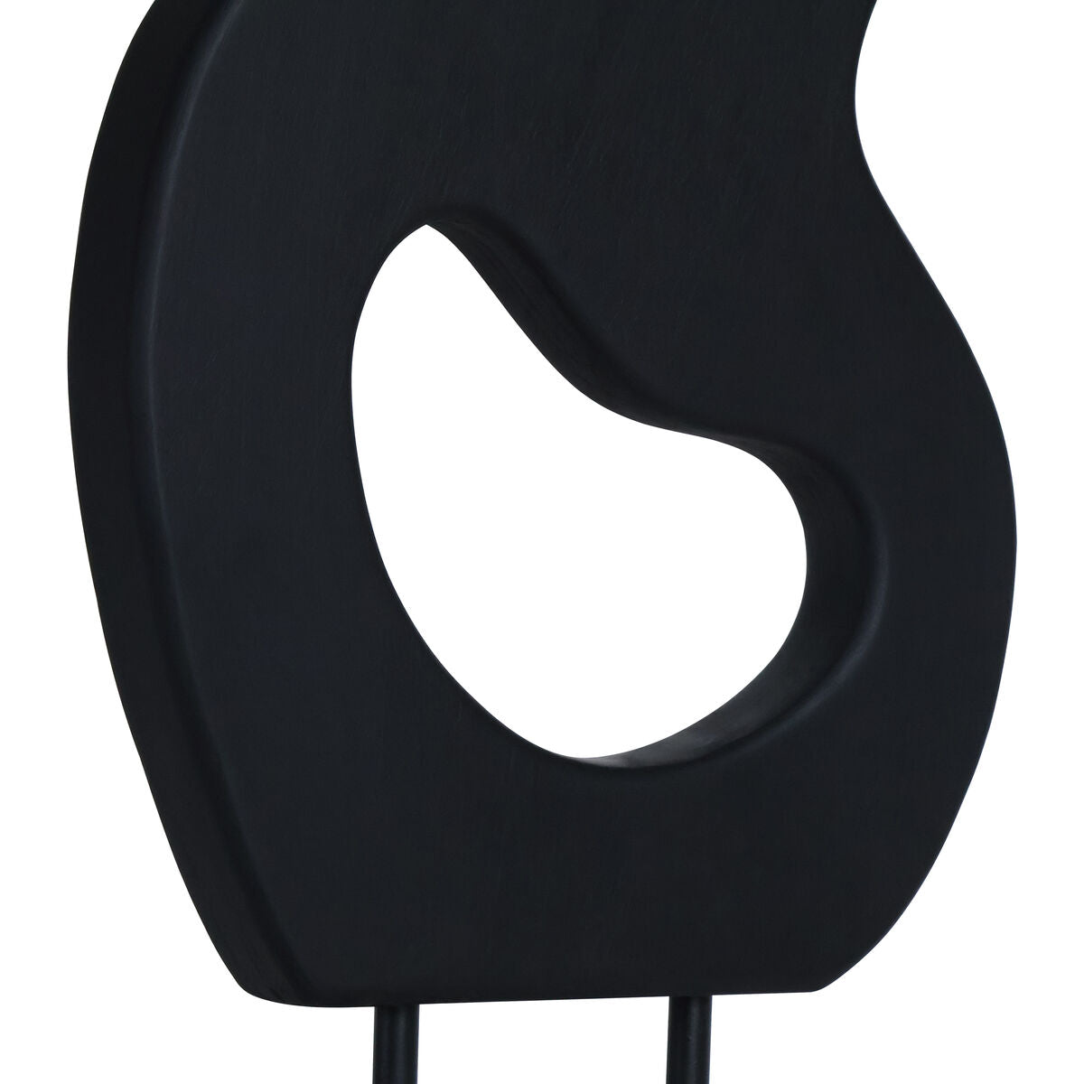 Black Wood Organic Sculpture with Black Base | Westo