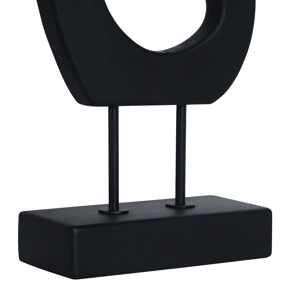 Black Wood Organic Sculpture with Black Base | Westo