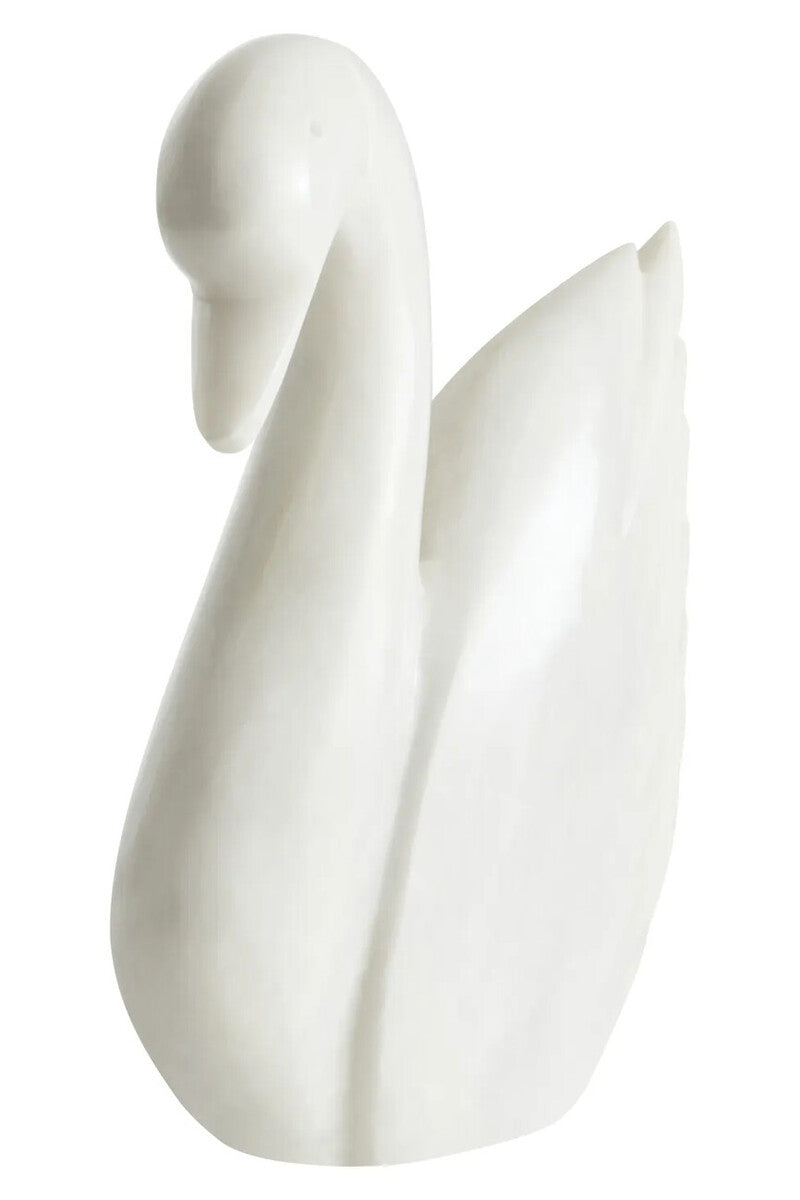 White Marble Decorative Swan | Zoro