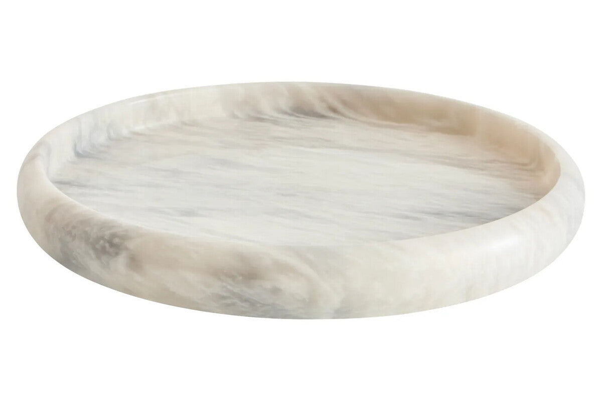 White Marble Round Tray | Zoro