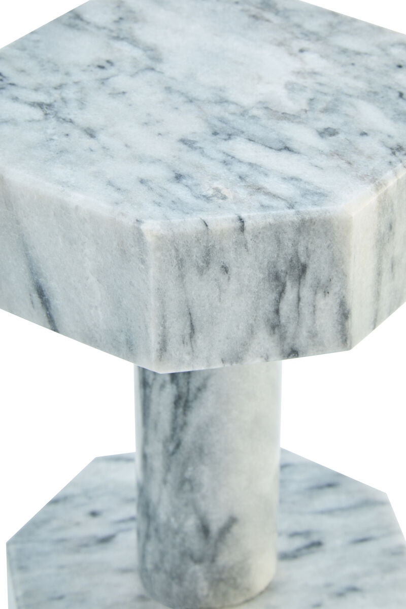 Set of Two Decorative Grey Marble Dumbbells | Zoro