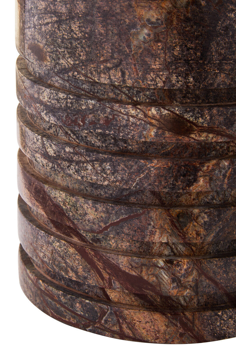 Santino Set of Two Chocolate Marble Bookends