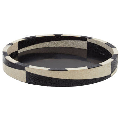 Ezra Black And White Tray
