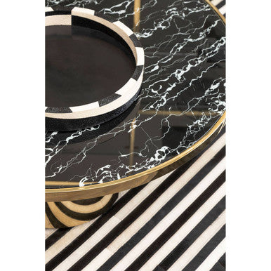 Ezra Black And White Tray