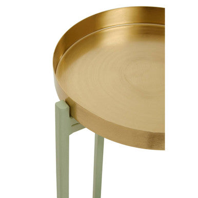 Sabia Green And Gold Two Tiered Plant Stand - Image 8