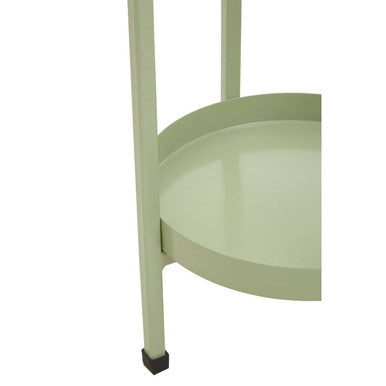 Sabia Green And Gold Two Tiered Plant Stand
