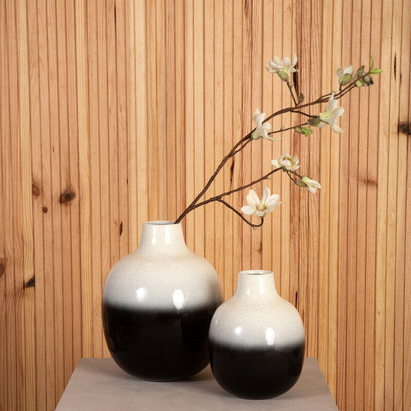Ramus Large Black And White Ombre Vase - Image 3