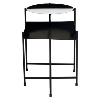 Ramus Two Tier Black And White Ombre Side Table - Image 6