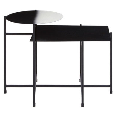 Ramus Two Tier Black And White Ombre Side Table - Image 2