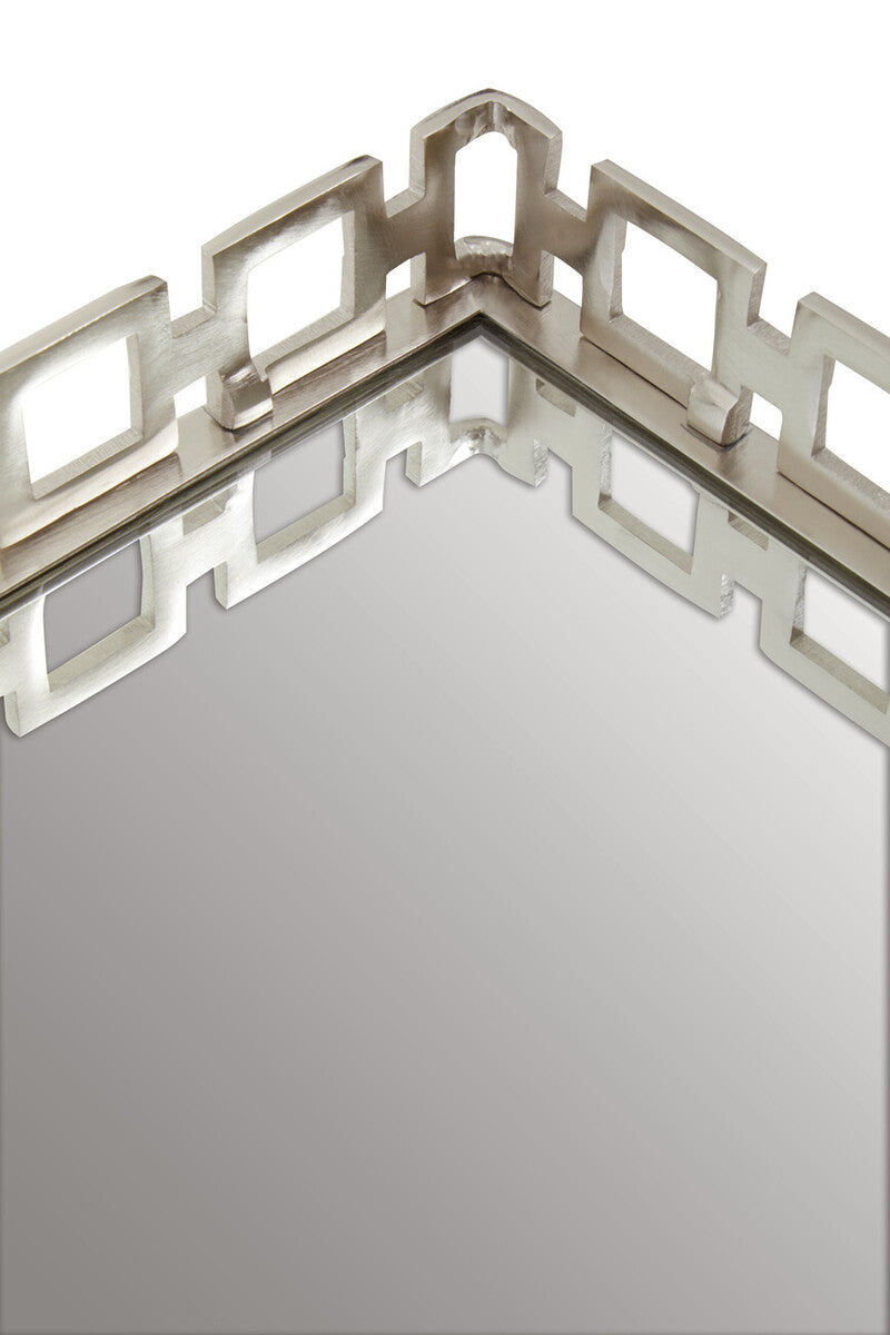 Rhoda Square Nickel Finish Mirror Tray