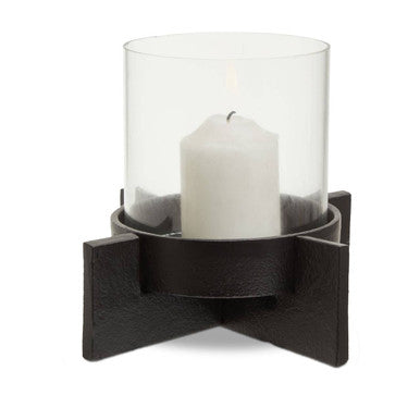 Hapax Small Matt Black Finish Candle Holder