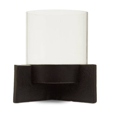 Hapax Small Matt Black Finish Candle Holder
