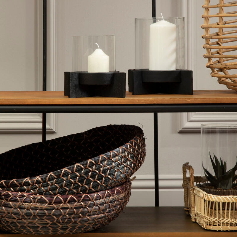 Hapax Small Matt Black Finish Candle Holder - Image 3