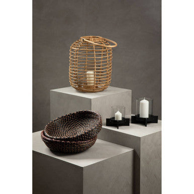 Hapax Small Matt Black Finish Candle Holder