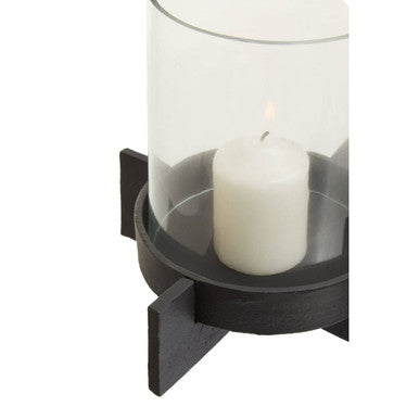 Hapax Large Matt Black Finish Candle Holder