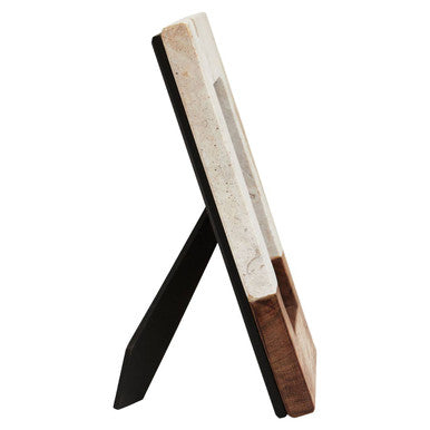 Olena Marble and Acacia Small Photo Frame