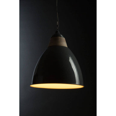 Oslo Large Grey Bell Shaped Pendant Light - Image 3