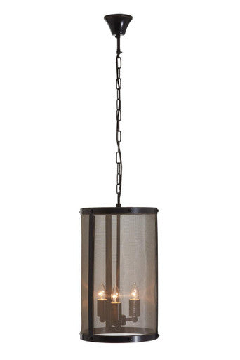 Hampstead Black Finish Small Pendant Light With Hints of Gold