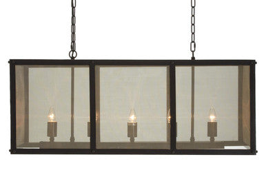 Hampstead Black Finish Wide Pendant Light With Hints of Gold - Image 4