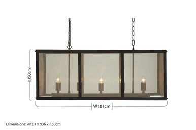 Hampstead Black Finish Wide Pendant Light With Hints of Gold - Image 7