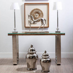 Ursula Table Lamp With Off White Silk Shade - Image 2