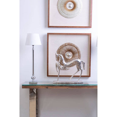 Ursula Table Lamp With Off White Silk Shade - Image 3