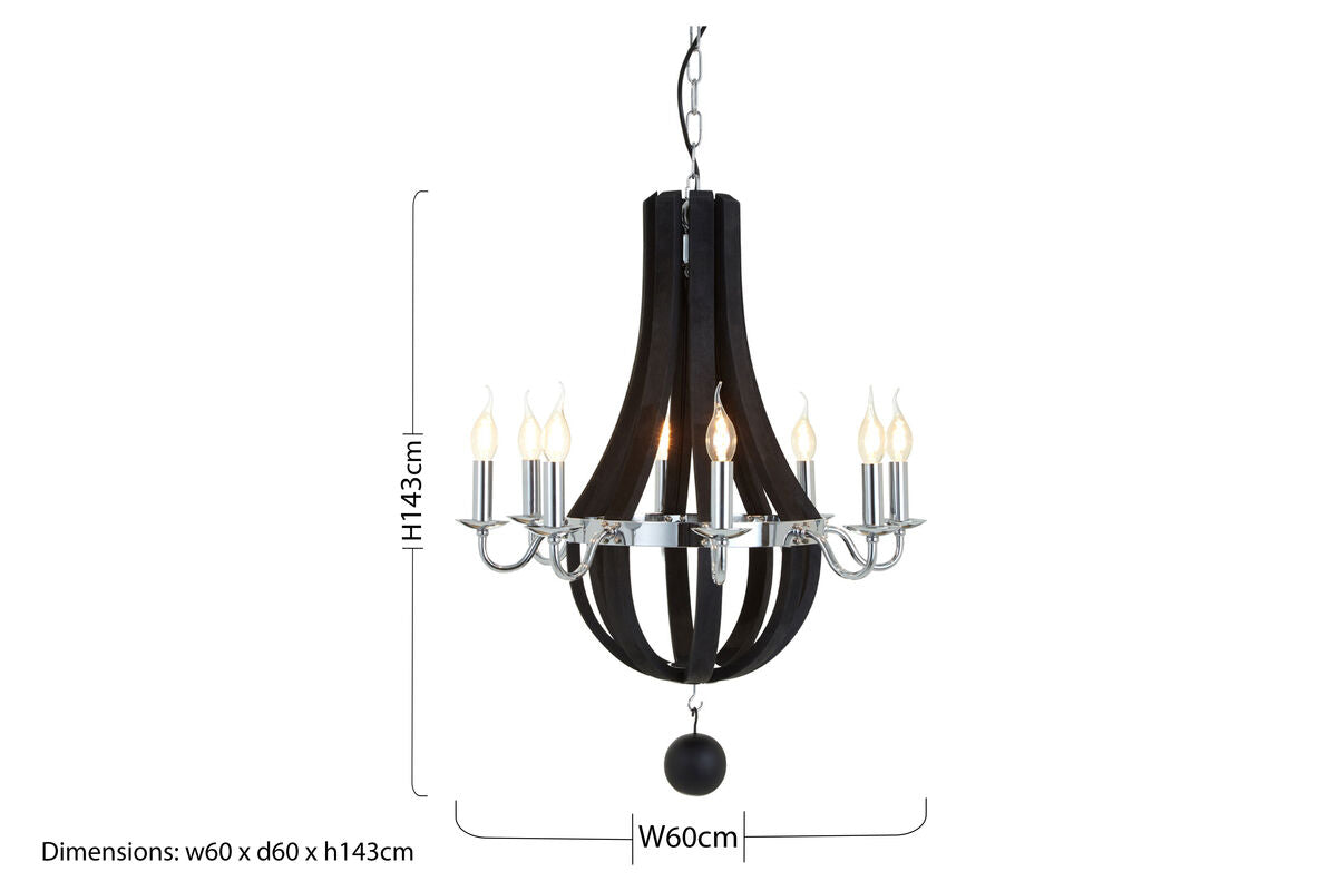 Kensington Townhouse Curved Chandelier