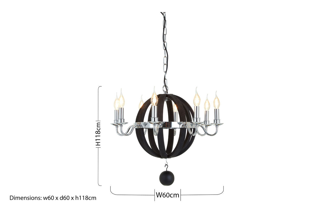 Kensington Townhouse Rounded Chandelier - Image 6