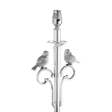 Aviary Antique Silver Lamp Base