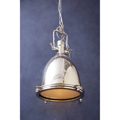 Lexington Large Chrome Plain Pendant Light