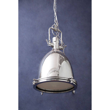Lexington Large Chrome Plain Pendant Light