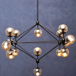Abira Matte Black 15 Arm Pendant Light - Image 2