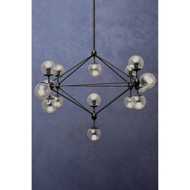 Abira Matte Black 15 Arm Pendant Light - Image 3