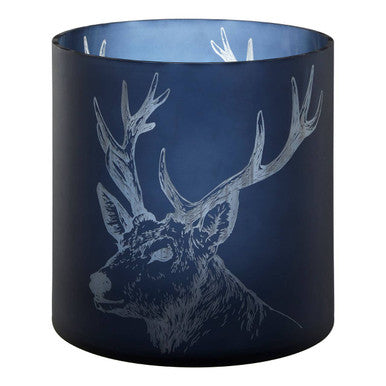 Large Blue Stag Candle Holder