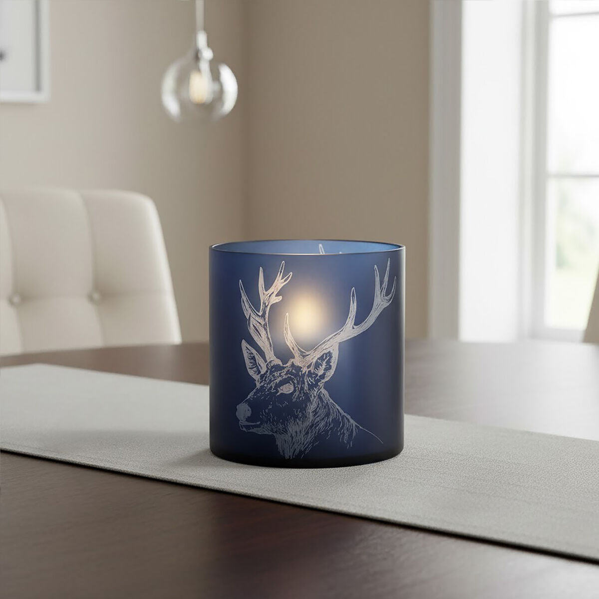 Large Blue Stag Candle Holder - Image 2