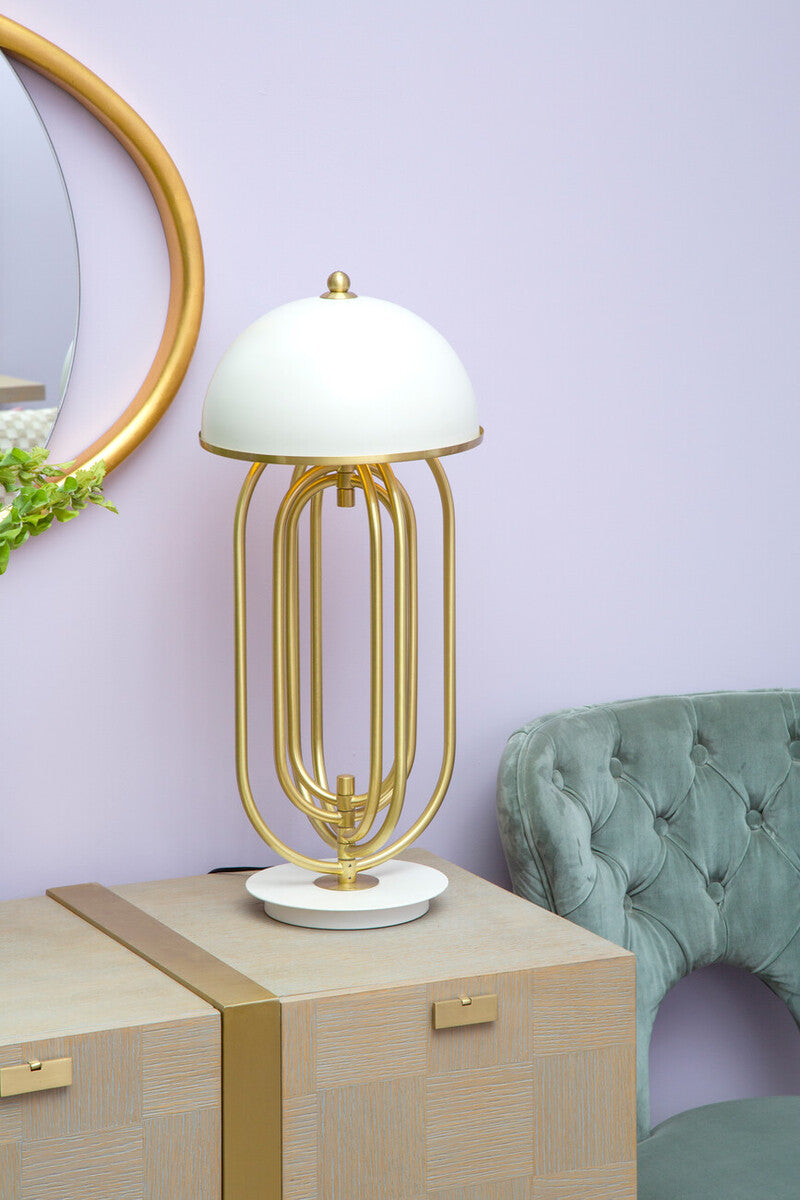 Metropolis Table Lamp with White shade - Image 4