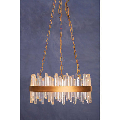 Lustra Acrylic Chandelier with Copper Band - Image 2