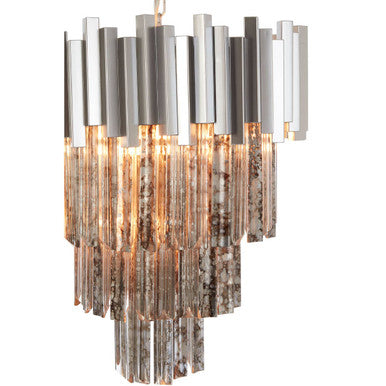 Lustra Large Nickel Painted Chandelier