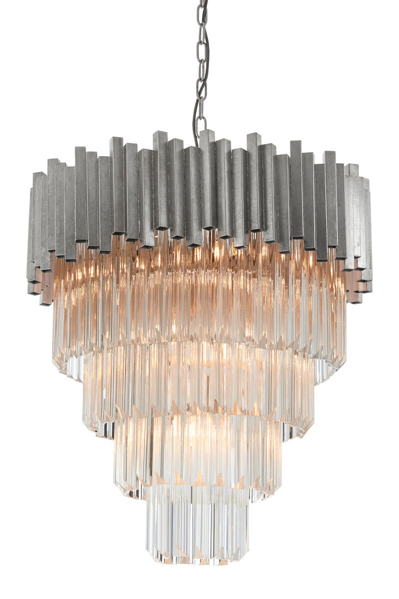 Lustra Large Silver Finish Chandelier