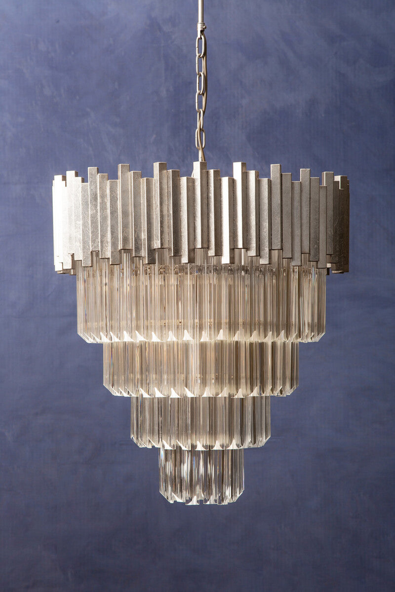Lustra Large Silver Finish Chandelier