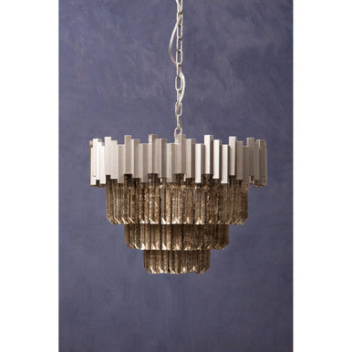 Lustra Small Nickel Painted Chandelier - Image 4