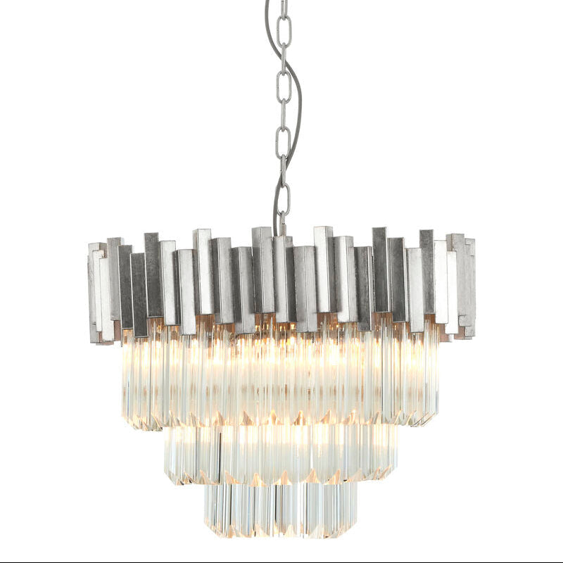 Chandelier with glass accents on a white background