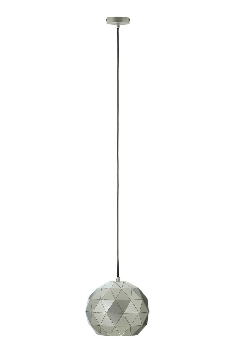 Geometric pendant light on a white background