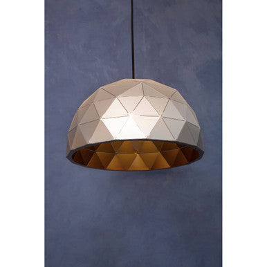 Mateo Small Silver Dome Pendant Light - Image 3