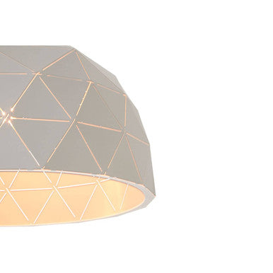 Mateo Medium White Dome Pendant Light