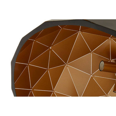 Mateo Large Black and Copper Dome Pendant Light