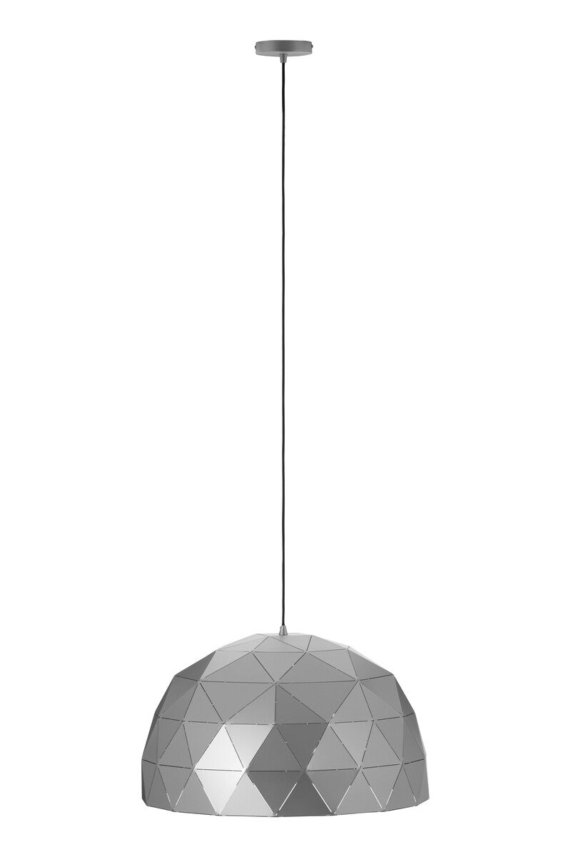 Geometric pendant light on a white background