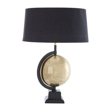 Churchill Globe Antique Brass Table Lamp
