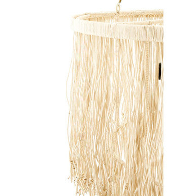 Hestina Cream Leather Ceiling Light